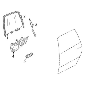 Volvo OE - Rear Door - Glass & Hardware (Base / GLT / GLT SE / R AWD / T5 / X/C AWD / X/C AWD SE)