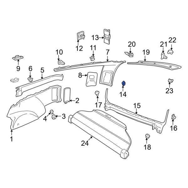 Trunk Trim Panel Cap