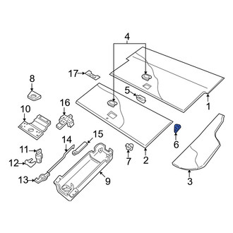 Volvo OE - Rear Floor Carpet Bracket