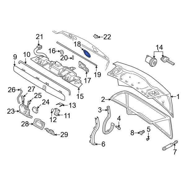 Deck Lid Handle Gasket