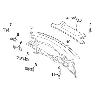 Volvo OE - Trunk Lid - Exterior Trim (Base / AWD / GLT / GLT SE / T5)