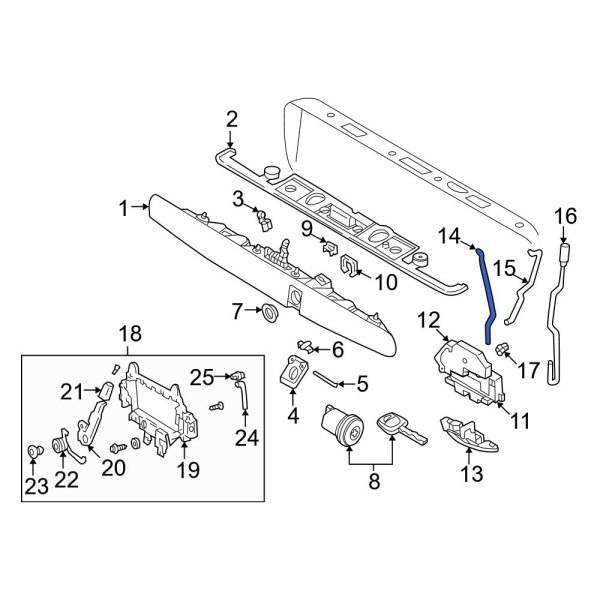 Liftgate Latch Control Rod