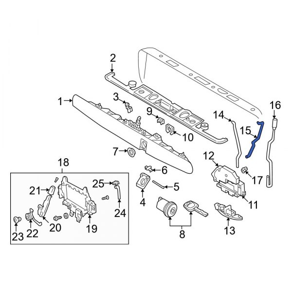 Liftgate Latch Control Rod