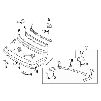 Volvo OE - Rear Bumper - Bumper & Components (Base / AWD / GLT / GLT SE / T5)