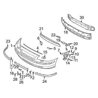 Volvo OE - Front Bumper & Grille - Bumper & Components (2.4 / 2.5T AWD / T5)