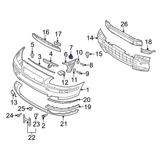 Volvo OE - Right Outer Bumper Guide Clip