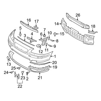 Volvo OE - Front Bumper & Grille - Bumper & Components (W/O Headlamp Washers), (2.4 / T5)