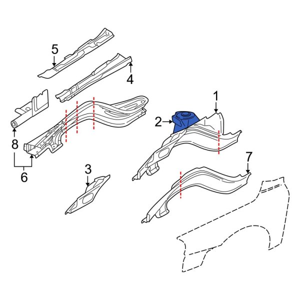 Fender Apron Bracket