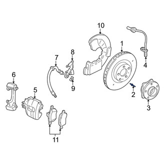 Volvo OE - Front Disc Brake Rotor Set Screw