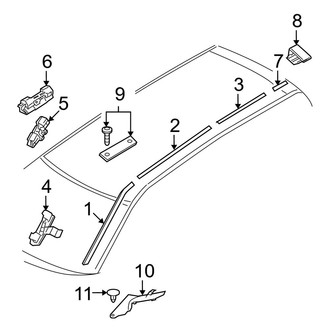 Volvo OE - Roof - Exterior Trim (With Luggage Rack)