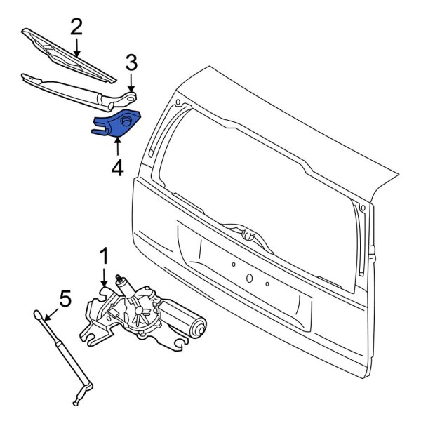 Back Glass Wiper Arm Cover