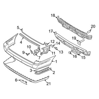 Volvo OE - Rear Bumper - Bumper & Components (W/O Park Assistant), (2.4 / T5)