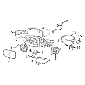 Volvo OE - Front Door - Outside Mirrors (W/O Blis), (2.4 / R)