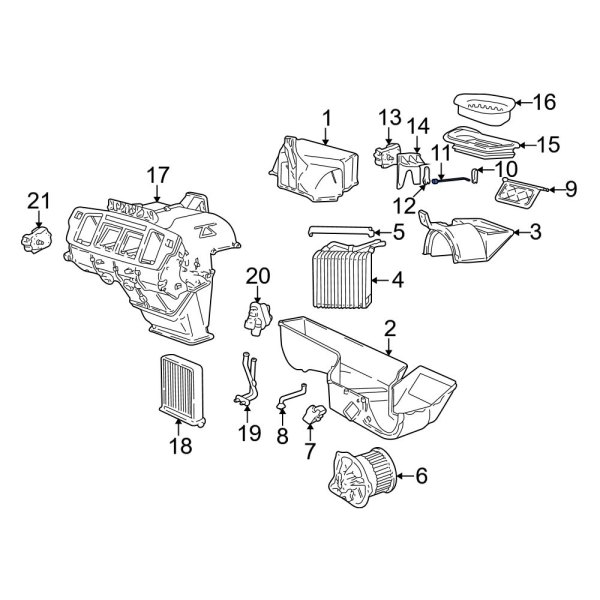 HVAC Recirculation Door Actuator Link