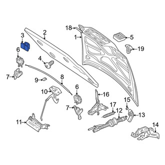 Volvo OE - Outer Hood Insulation Pad Clip