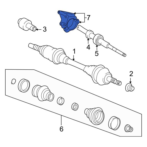 CV Axle Shaft Carrier Bearing Bracket