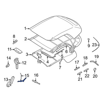Volvo OE - Left Convertible Top Push Rod Pivot Lever