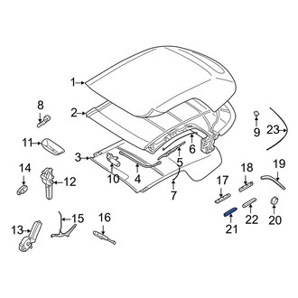 Volvo OE - Front Left Convertible Top Stowage Compartment Trim Panel