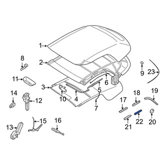 Volvo OE - Rear Left Convertible Top Stowage Compartment Trim Panel