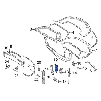 Volvo OE - Left Convertible Top Hinge Bracket