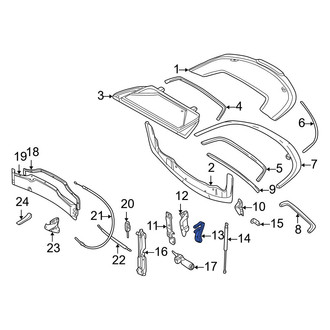 Volvo OE - Convertible Top Frame Guide