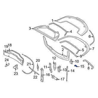 Volvo OE - Upper Convertible Top Strut Bracket