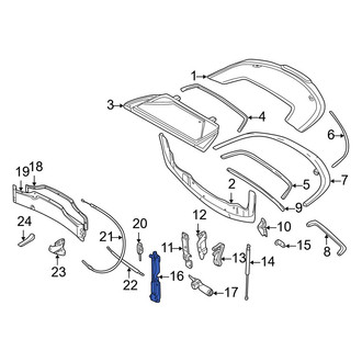 Volvo OE - Left Convertible Top Strut Bracket