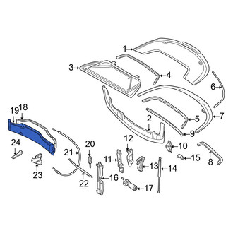 Volvo OE - Convertible Top Stowage Compartment Lid Extension