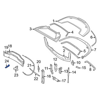 Volvo OE - Convertible Top Stowage Compartment Stop