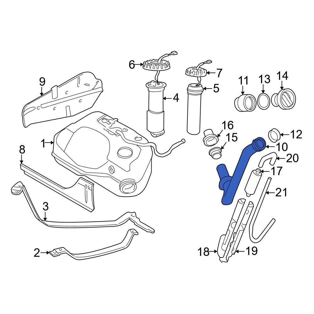 Volvo OE 9463267 Fuel Filler Neck