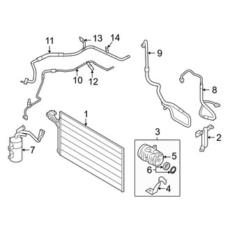 Volvo OE - Air Conditioner & Heater - Condenser, Compressor & Lines