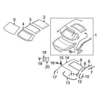 Volvo OE - Convertible Top Wiring Harness Clip
