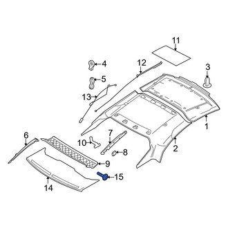 Volvo OE - Rear Back Glass Deflector Screw