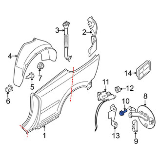 Volvo OE - Fuel Filler Door Screw