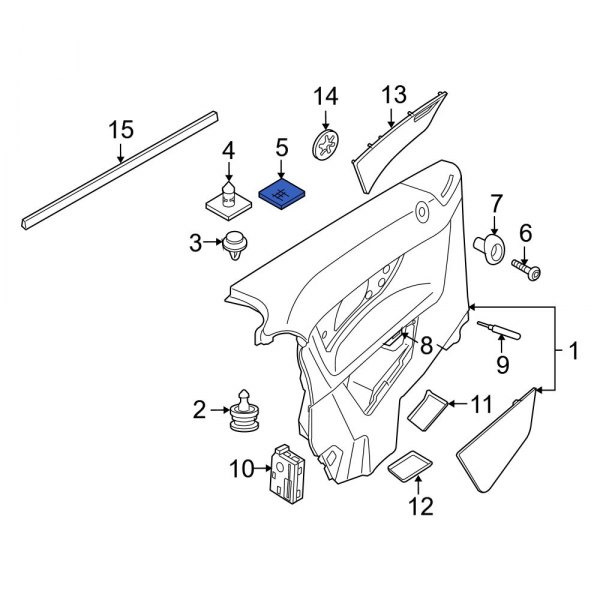 Interior Quarter Panel Trim Panel Insulator