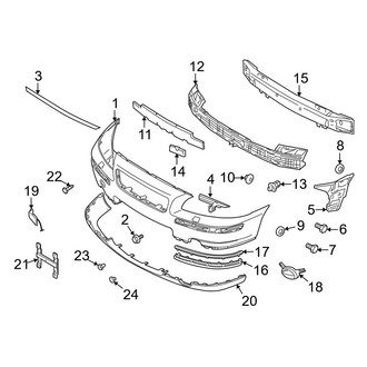Volvo OE - Front Bumper & Grille - Bumper & Components (W/O Headlamp Washers), (T5)