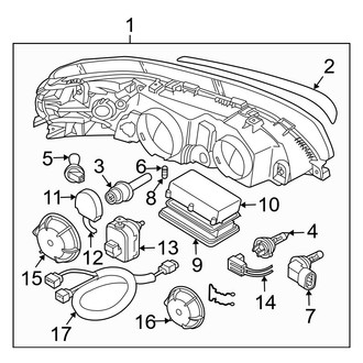 Volvo OE - Front Lamps - Headlamp Components (With Xenon Headlamps)