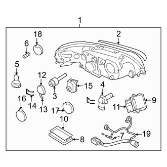 Volvo OE - Front Lamps - Headlamp Components (With Xenon Headlamps)