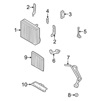 Volvo OE - Air Conditioner & Heater - Evaporator Components (W/O Electronic Climate Control), (2.5T / R / T5)
