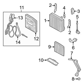 Volvo OE - Air Conditioner & Heater - Evaporator Components (With Electronic Climate Control), (2.5T / R / T5)