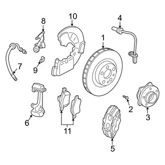Volvo OE - Front Suspension - Brake Components (R)