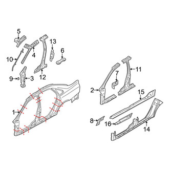 Volvo OE - Pillars, Rocker & Floor - Center Pillar