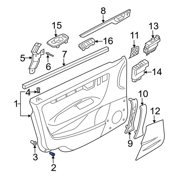 Door Interior Trim Panel Retainer