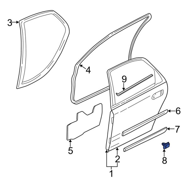 Door Molding Clip