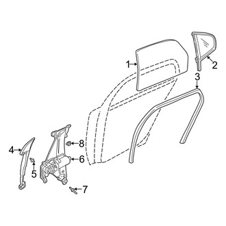 Volvo OE - Rear Door - Glass & Hardware (2.5T / T5)