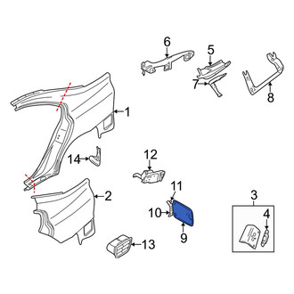 Volvo OE - Rear Fuel Filler Door