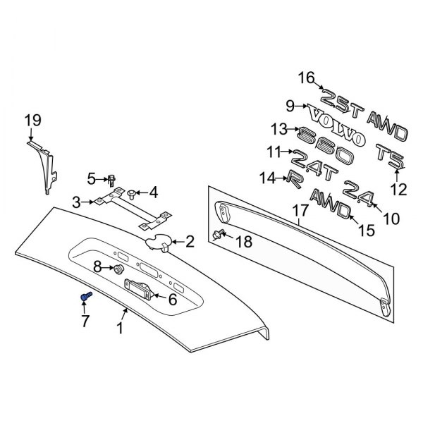 Deck Lid Handle Screw