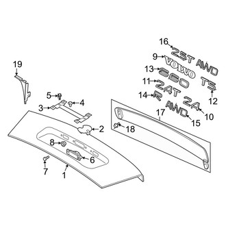 Volvo OE - Trunk Lid - Exterior Trim