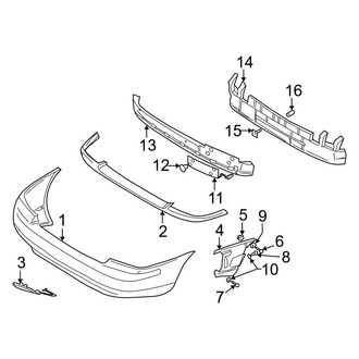Volvo OE - Rear Bumper - Bumper & Components (Base / 2.4T / T5)