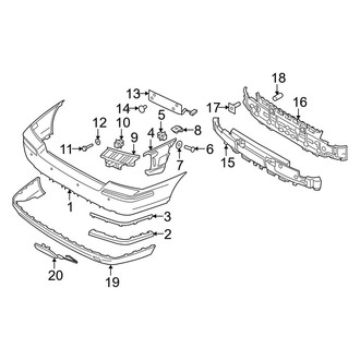 Volvo OE - Rear Bumper - Bumper & Components (W/O S60R, W/O Park Sensors), (T5)